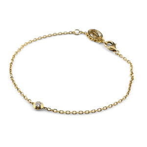Cartier d'Amour SM Bracelet, Yellow Gold (YG), with small diamonds, 750 diamo...